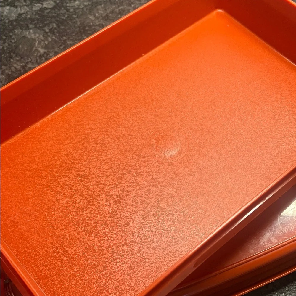 Tupperware Red and White Storage Set